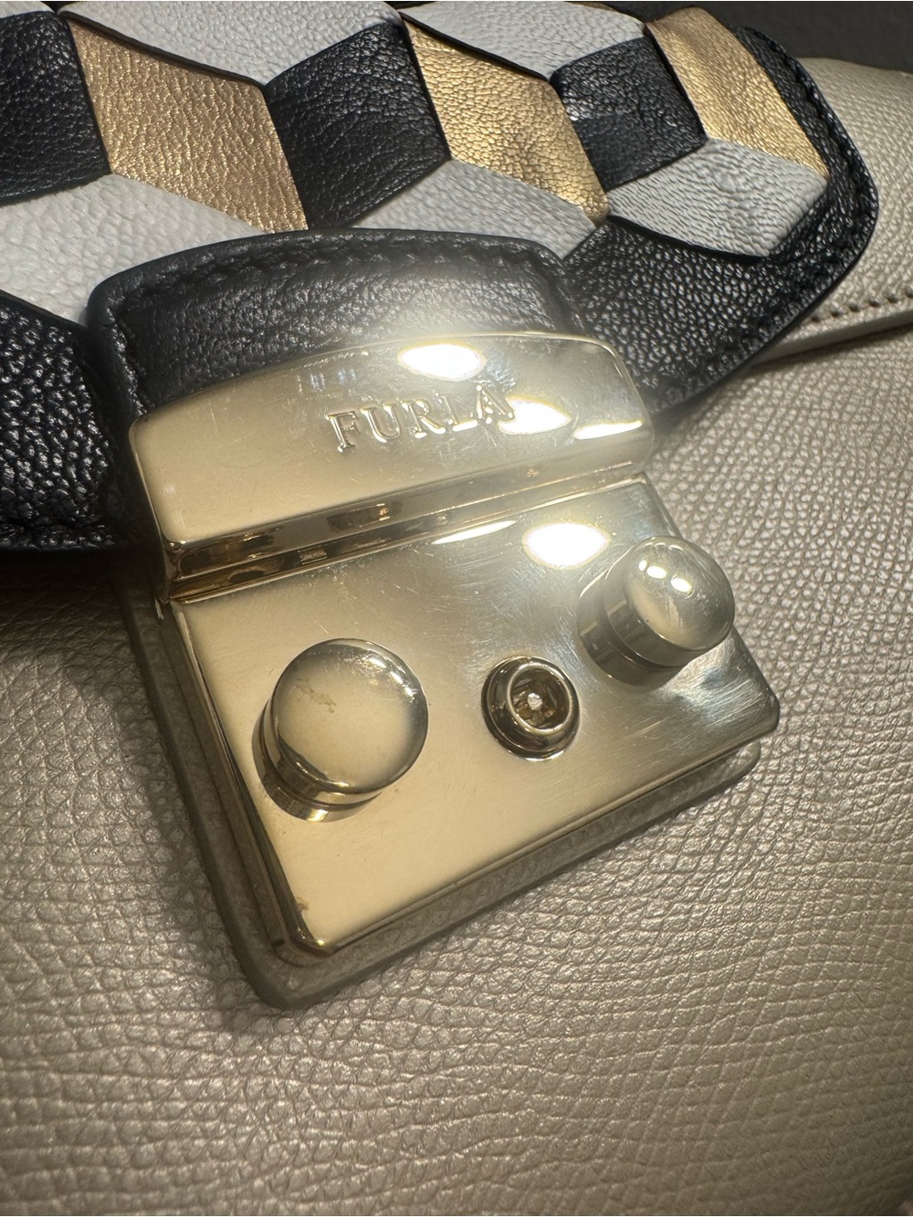 Furla RARE hard to find Geometric design. EUC. Retail $599 - Picture 4 of 9